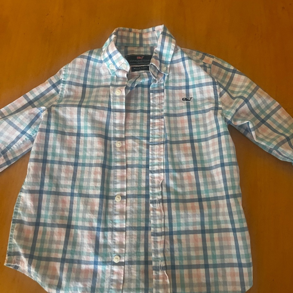 Vineyard Vines Kids Pastel Plaid Button Down Shirt